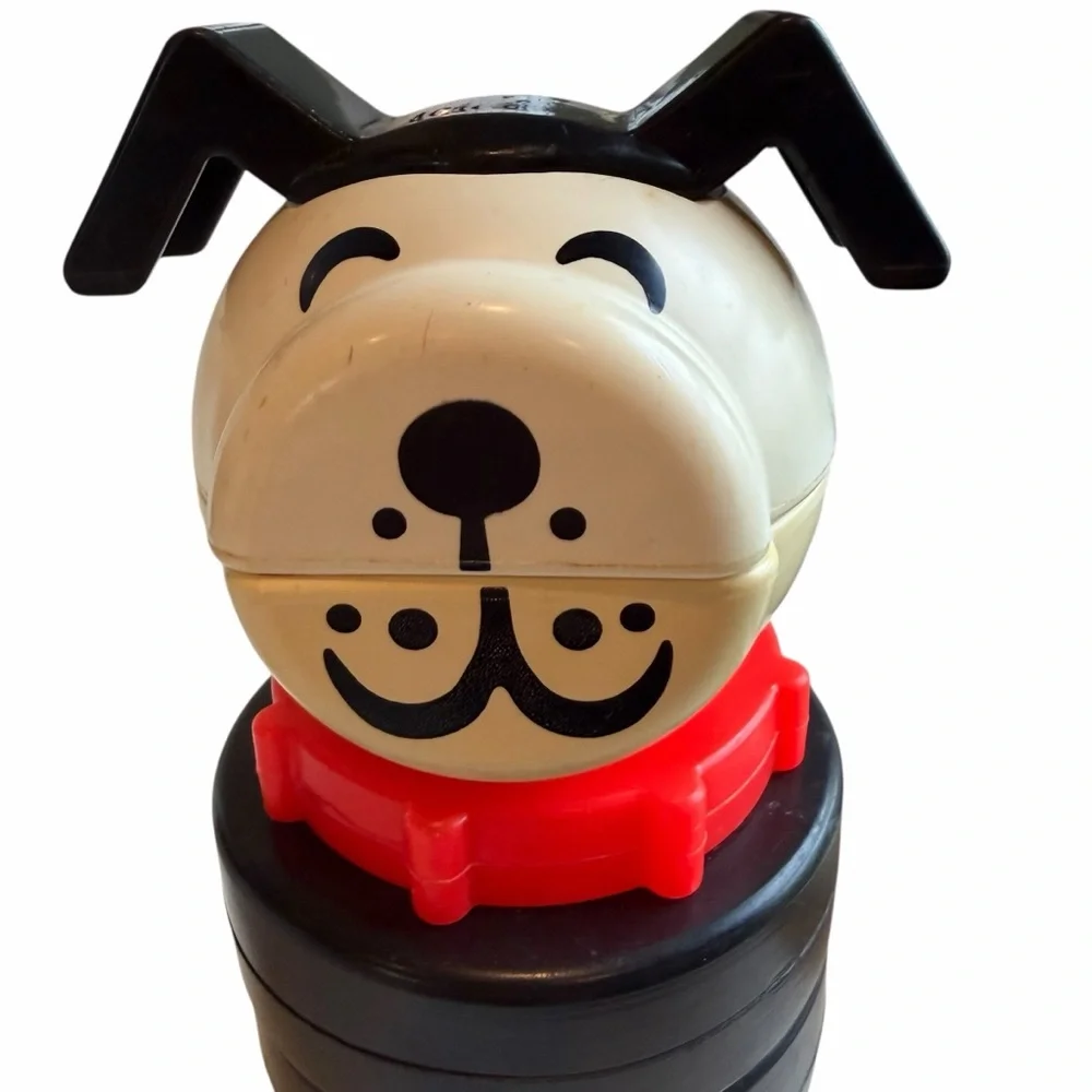 Vintage 1970s Fisher Price Stacking Puppy Dog #659 Toy East Aurora NY USA